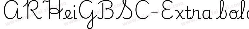 ARHeiGBSC-Extra bold字体转换